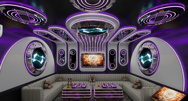Thi công hệ thống ánh sáng quán karaoke ở Tân An - Bình Dương