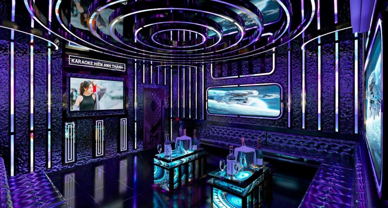 Thi công hệ thống ánh sáng quán karaoke ở Tân An - Bình Dương